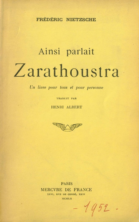 Nietzsche ou l'éternel retour Nietzsche ou l'éternel retour