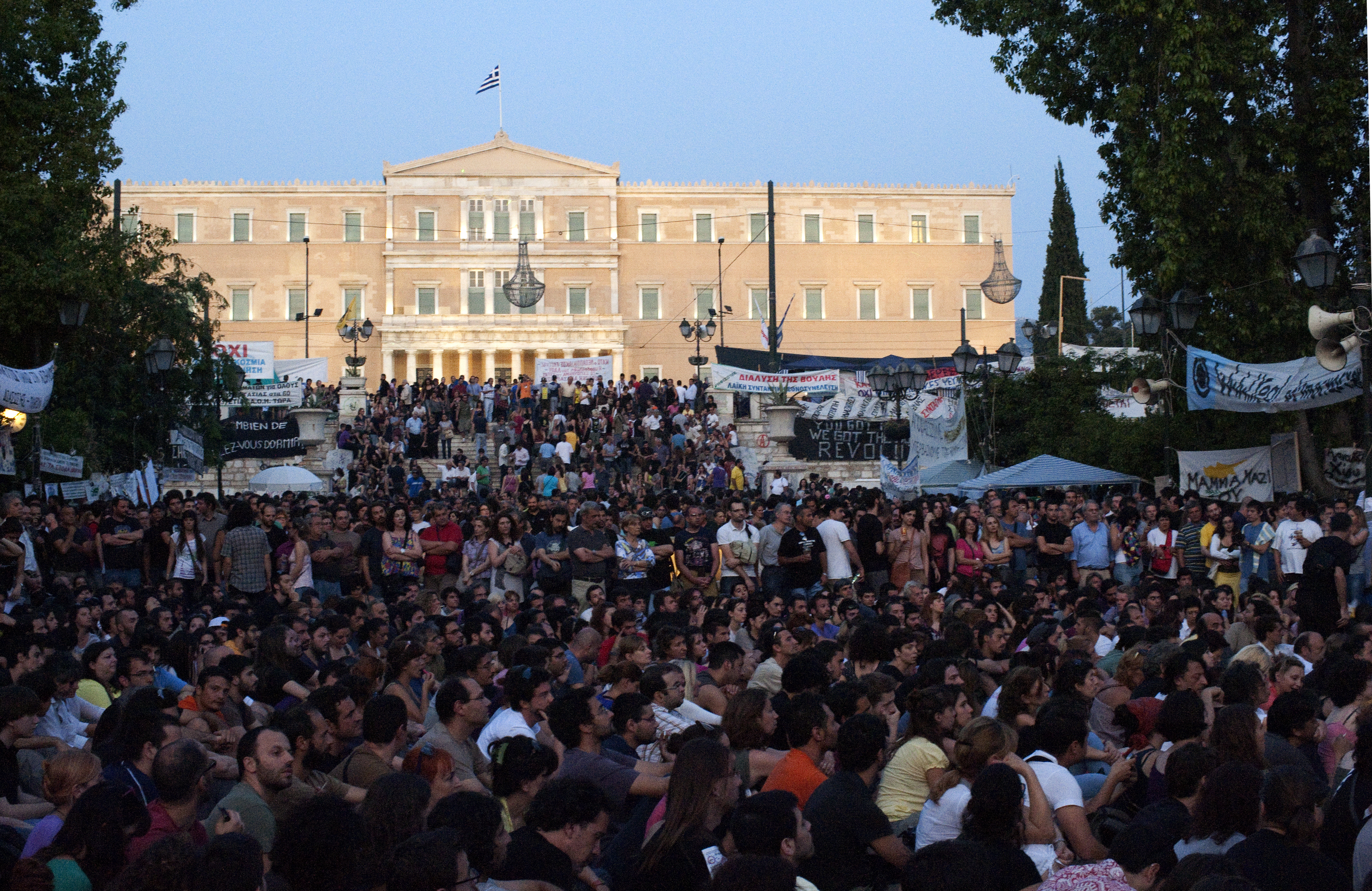 Mouvement anti-austérité à Athènes - crédit :en.wikipédia.org