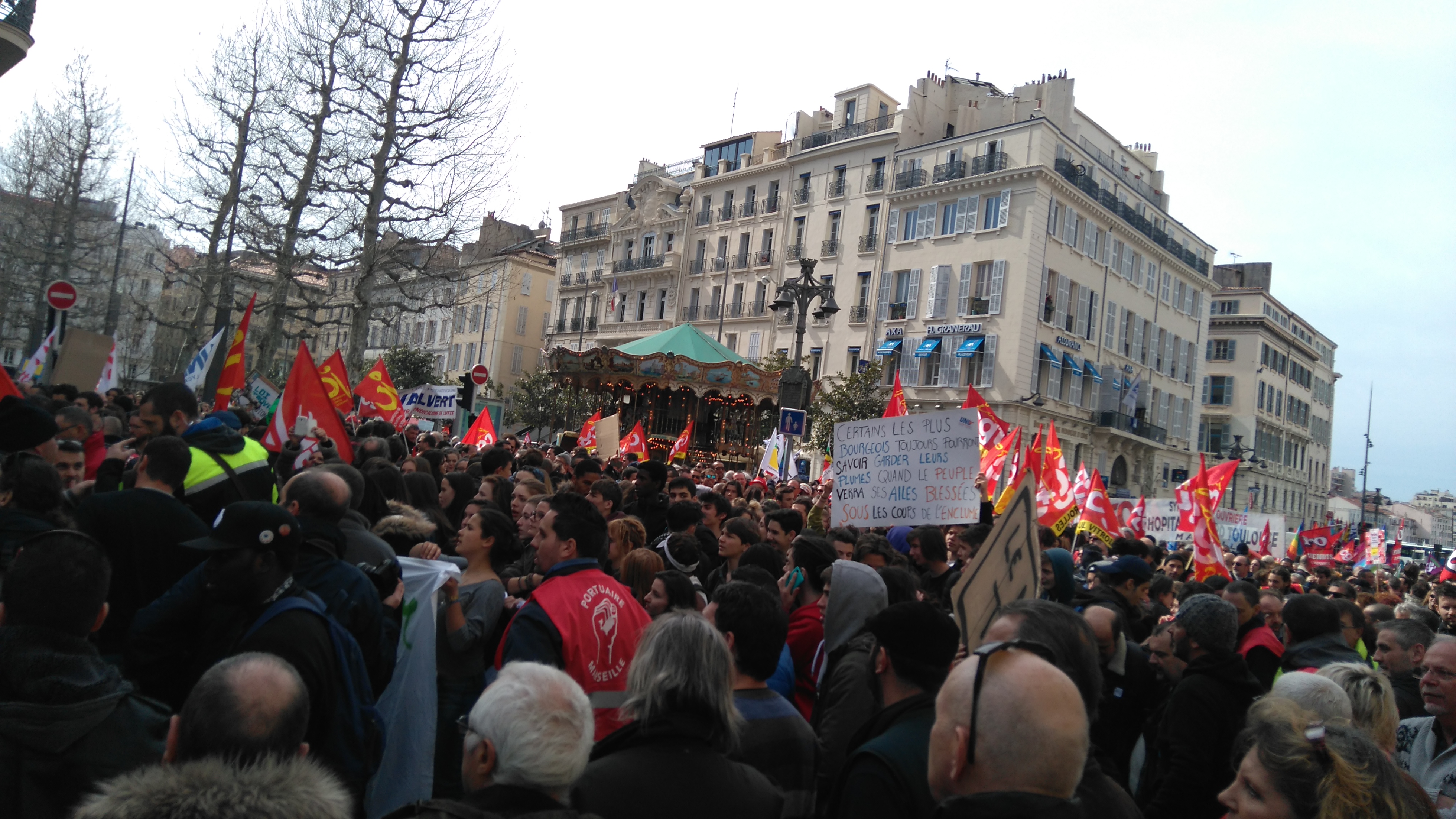 Manifestations contre la loi travail à Marseille cc Wkimedia commons